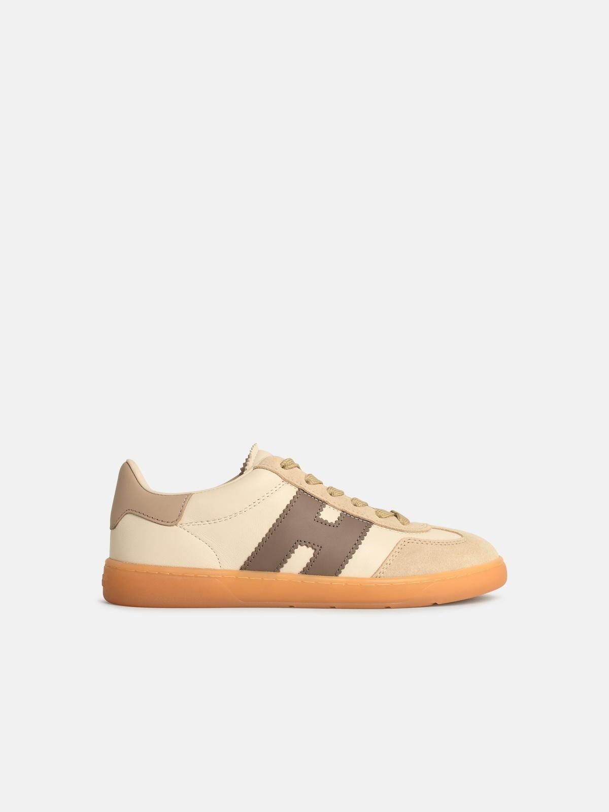 'COOL' WHITE LEATHER SNEAKERS - 1