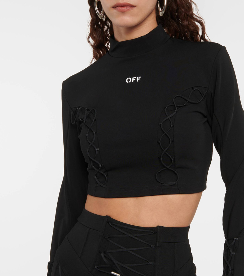 Logo laced cropped top 4