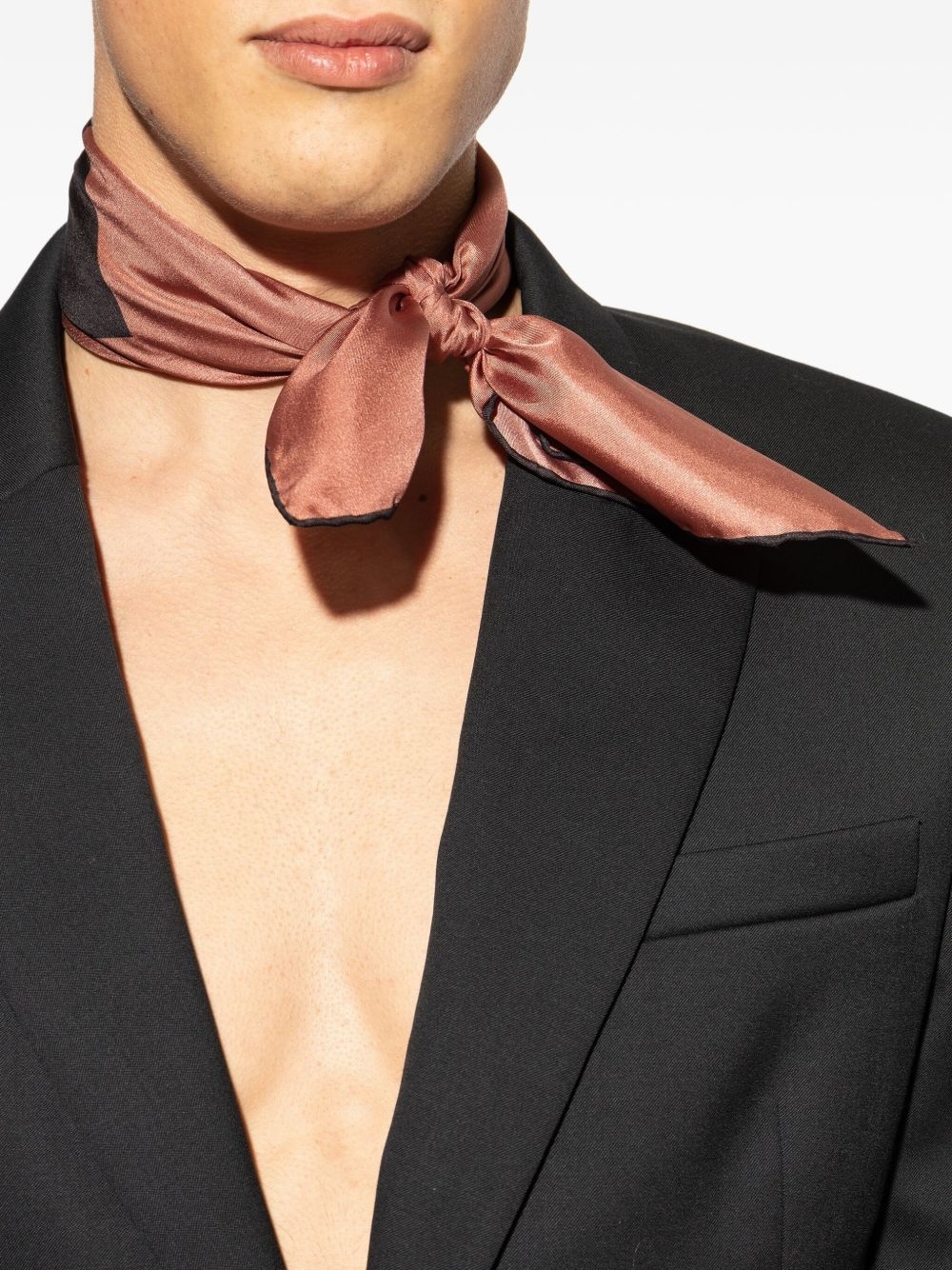 silk two-tone scarf - 4