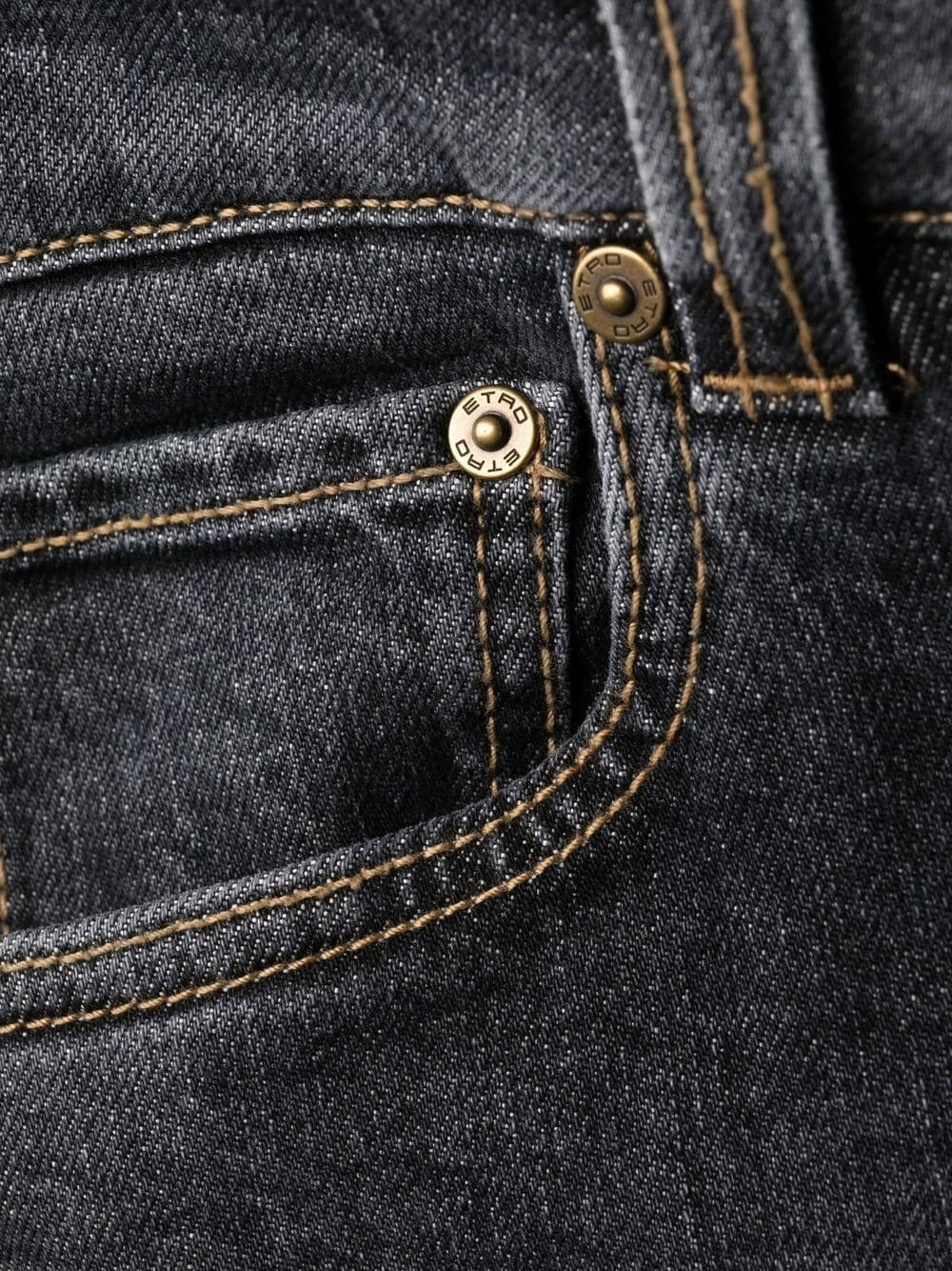 logo-embossed slim-cut jeans - 6