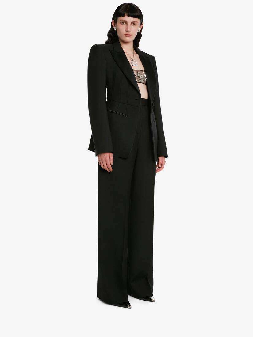 Women's Mycelium Embroidery Kickback Jacket in Black - 3
