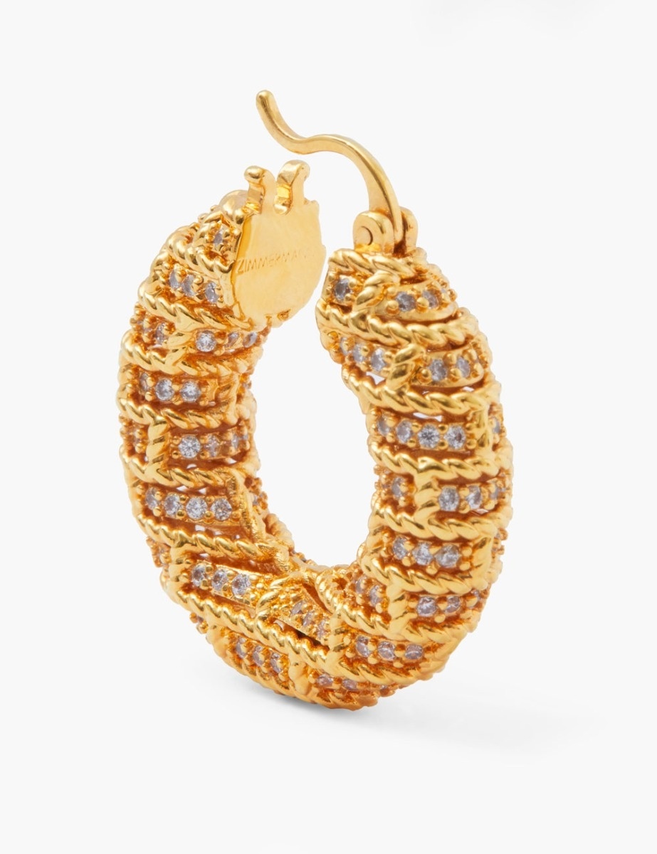 TWISTED ROPE PAVE HOOPS - 3