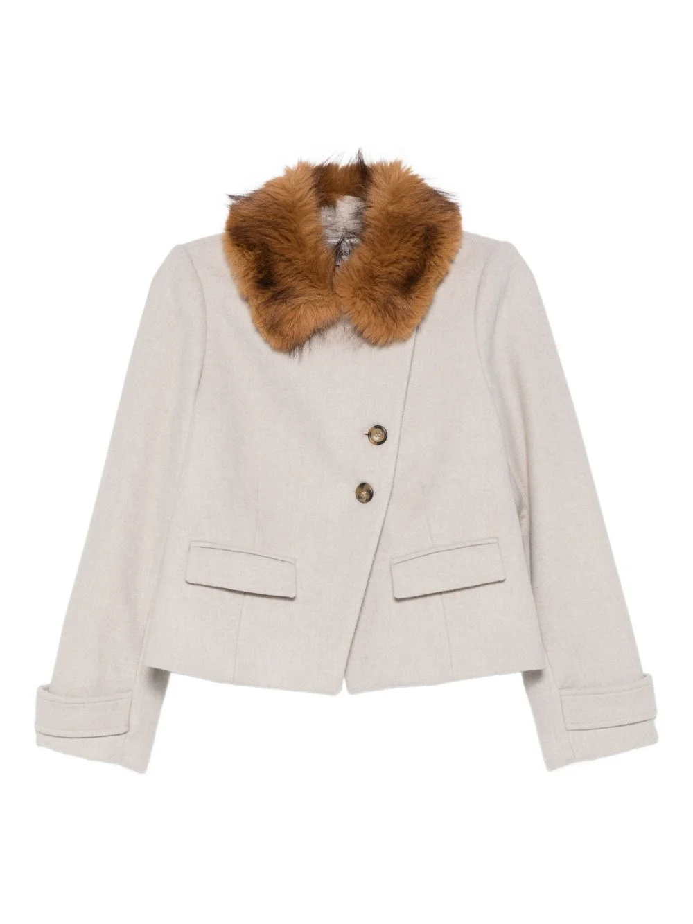 Terry button-fastening coat - 1
