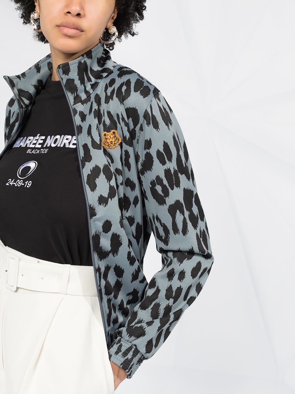 leopard print bomber jacket - 5