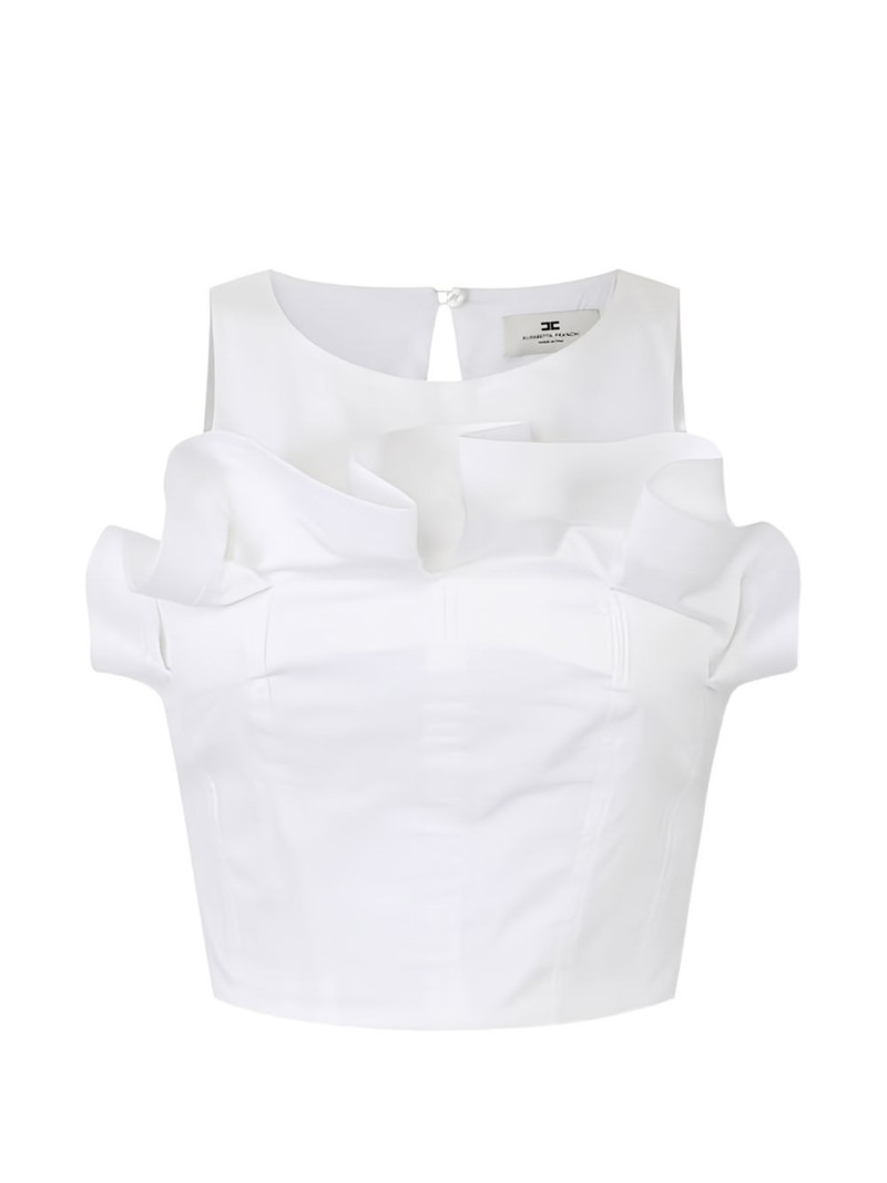 flounce crew neck top 1