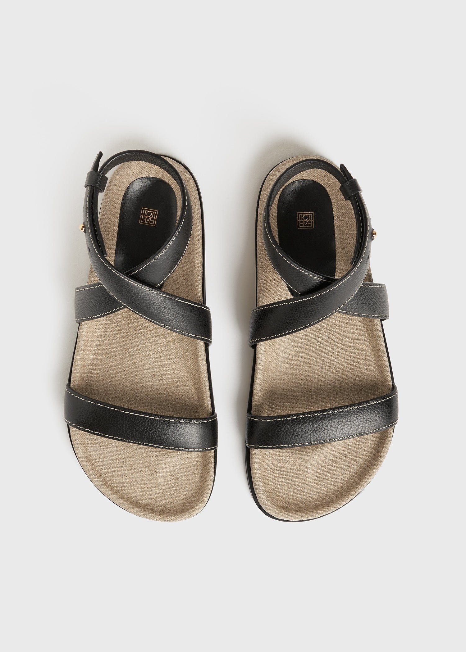 Chunky canvas sandals black – TOTEME