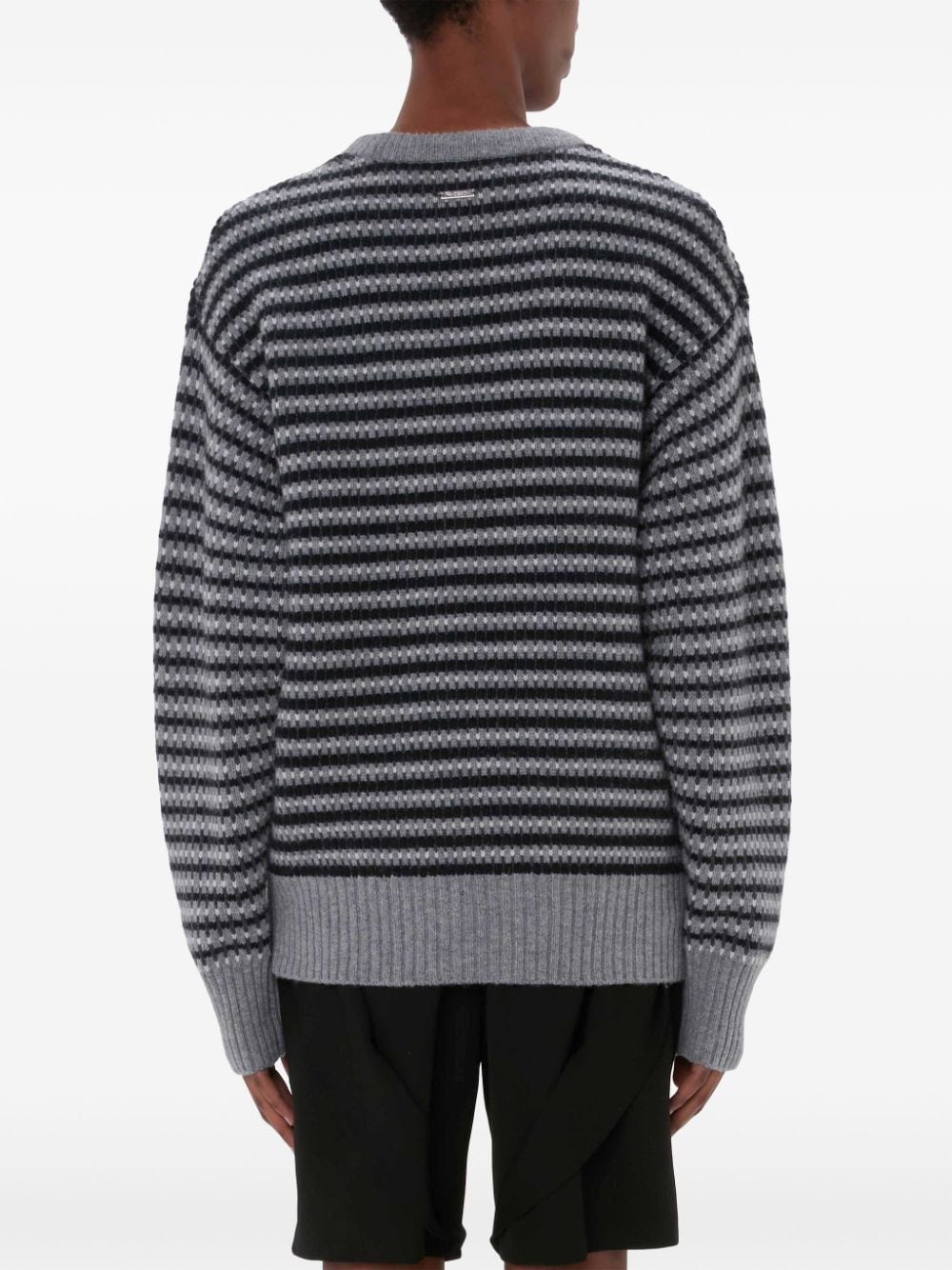 striped-jacquard wool sweater - 4