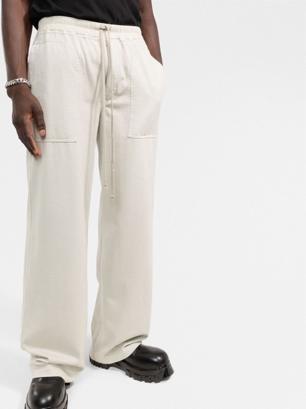 wide-leg drawstring trousers - 3