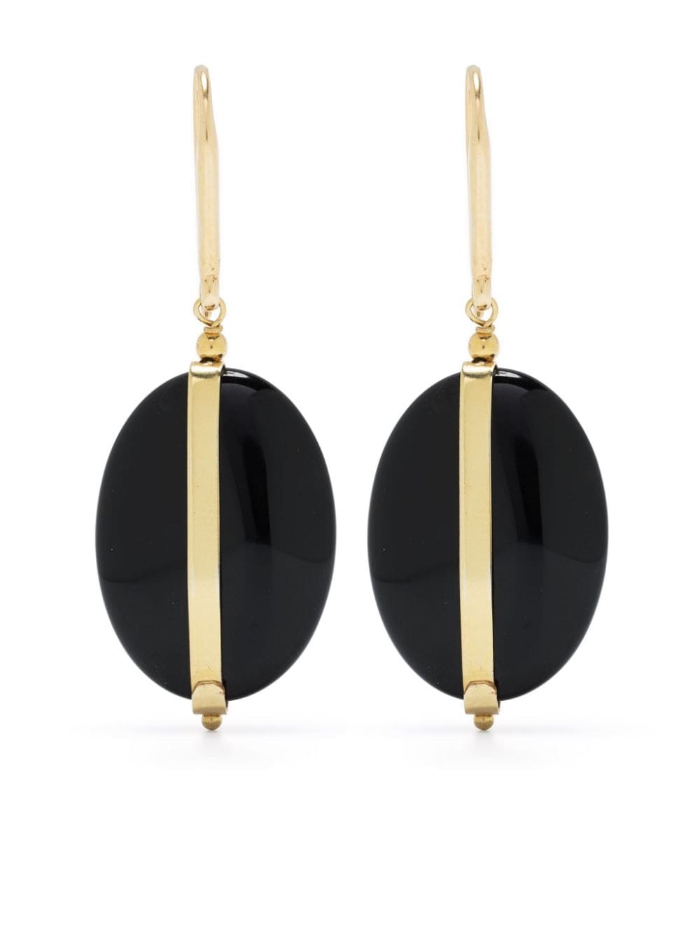 stone-embellished drop earrings - 1