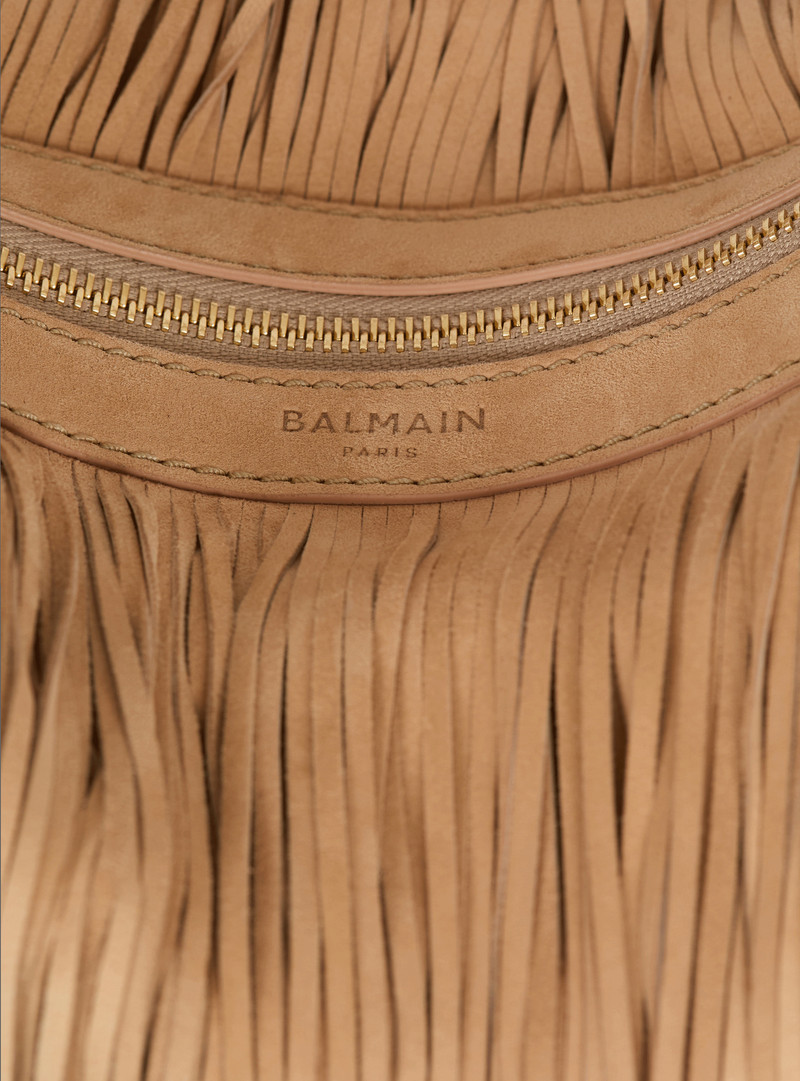 Ébène Hobo Large fringed suede bag 7