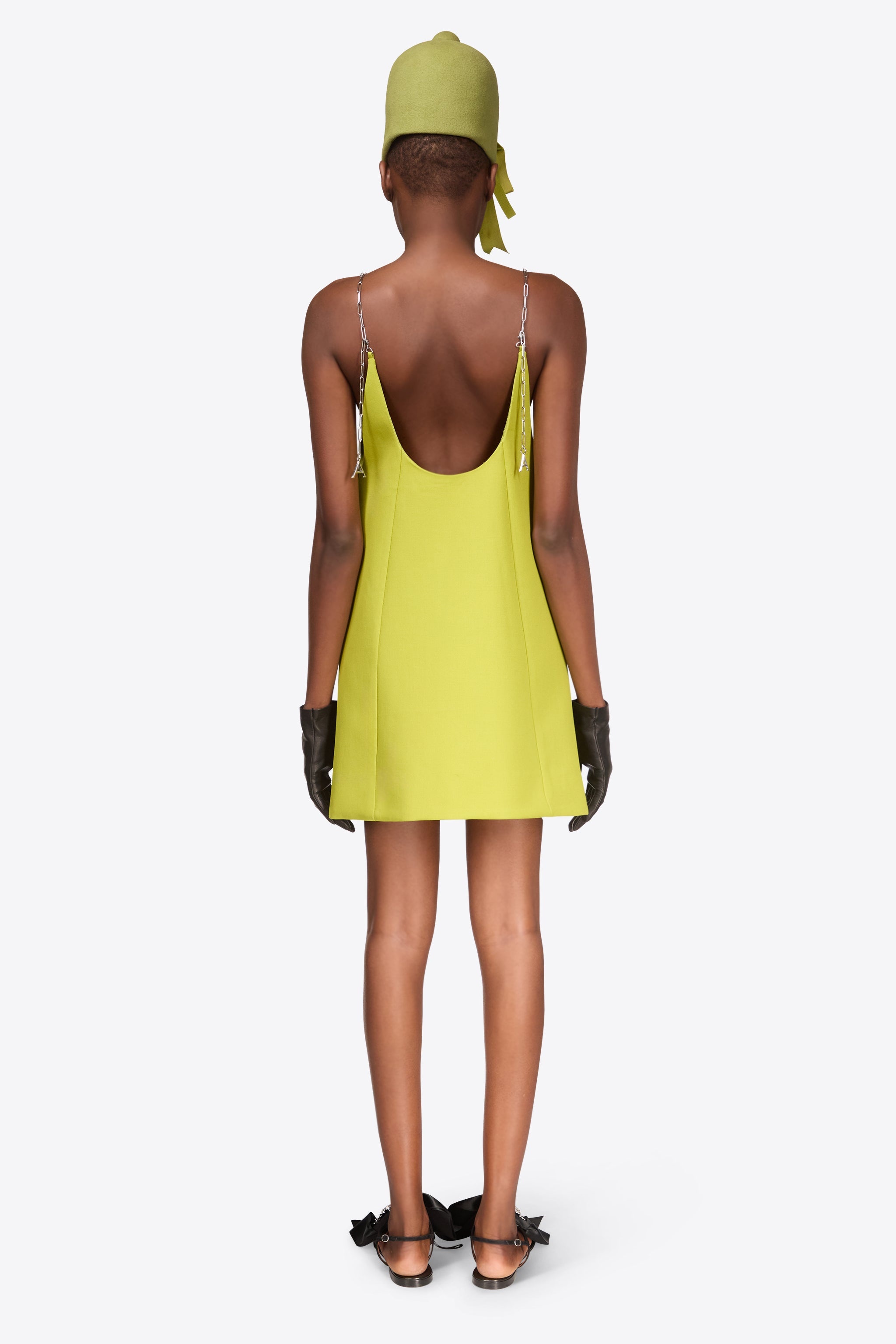 CRYSTAL EMBELLISHED BOW MINI DRESS - 6