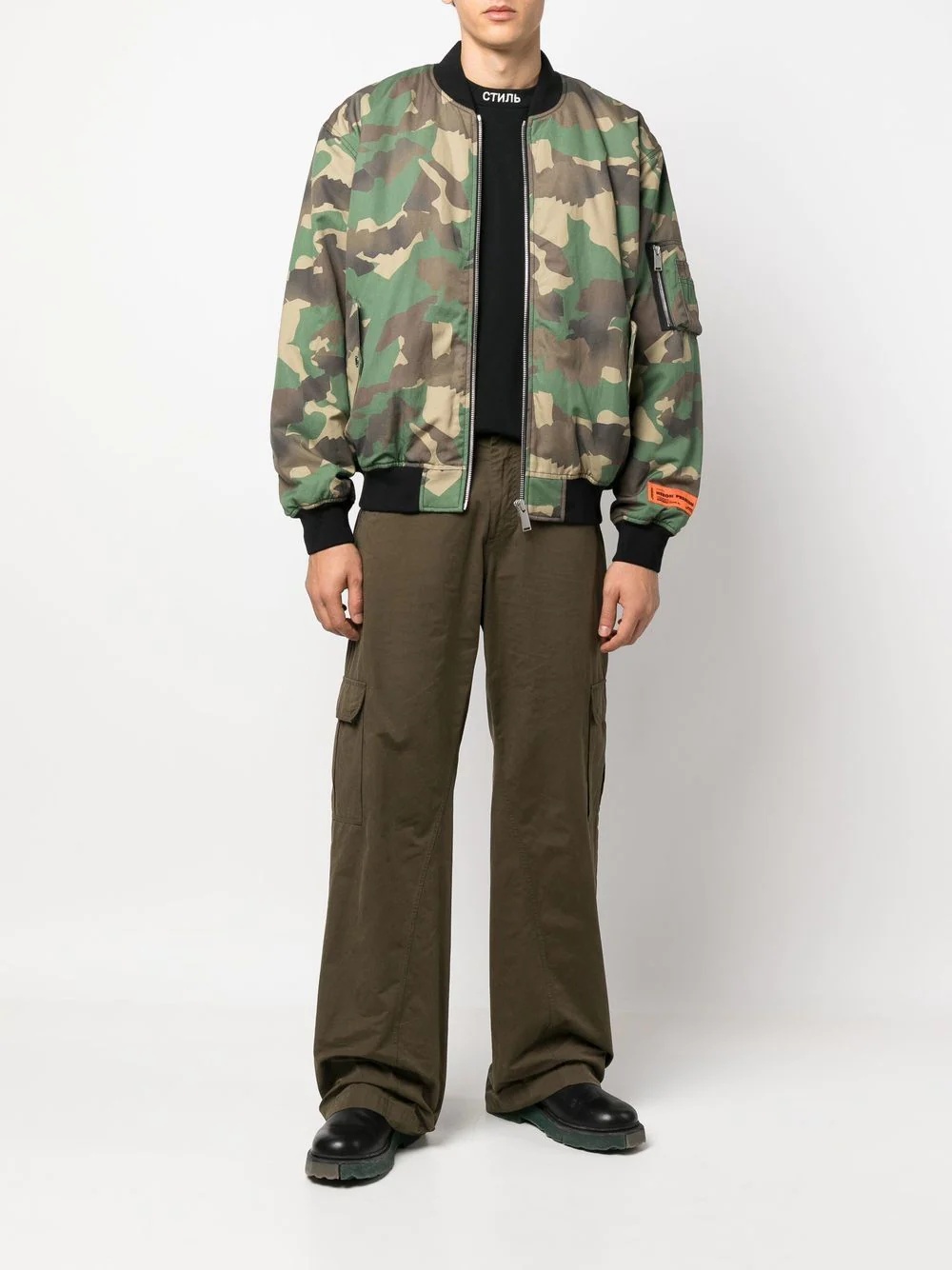 camouflage print bomber jacket - 2