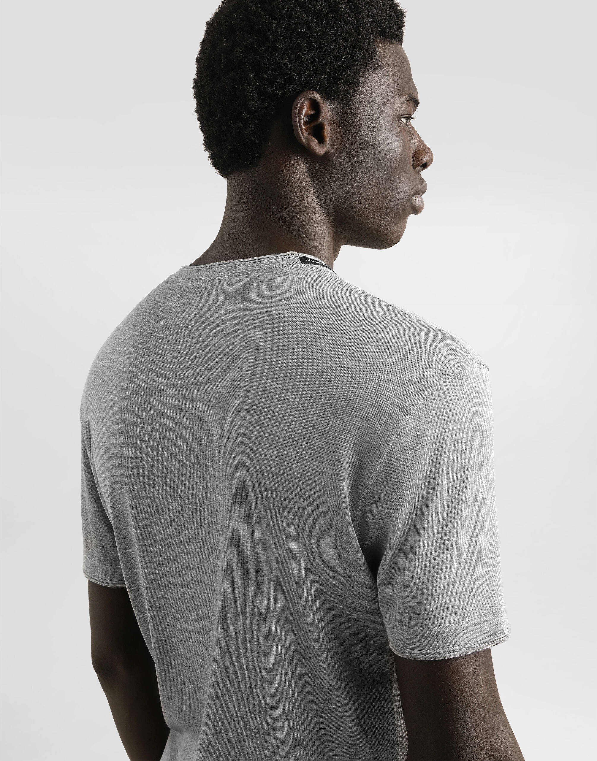Short-sleeved silk t-shirt - 3
