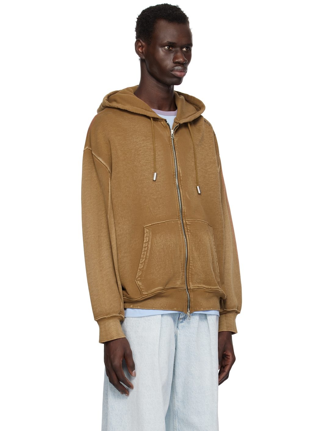 Tan Zip Hoodie - 2