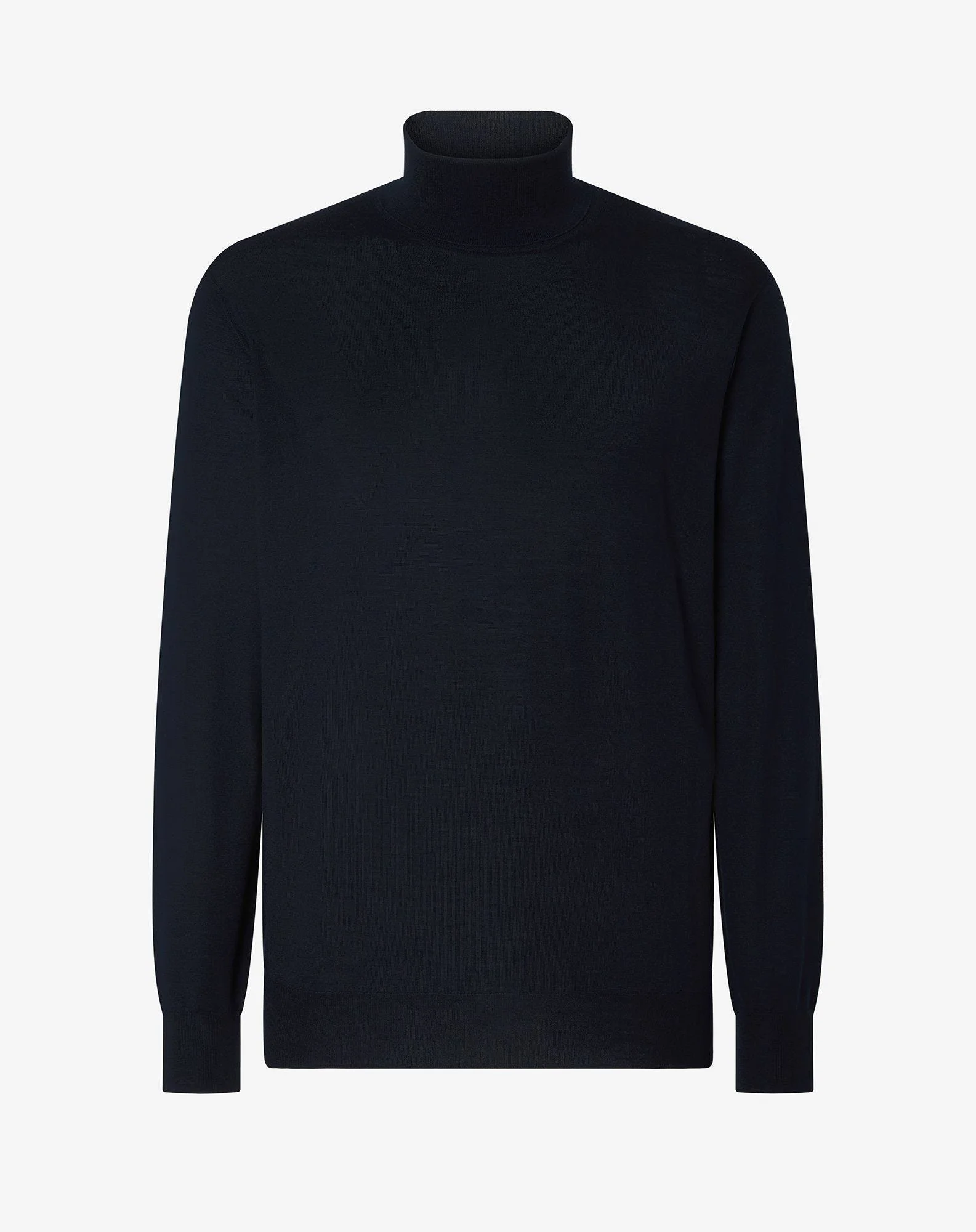 Blue ultra fine 120's merino wool turtleneck - 1