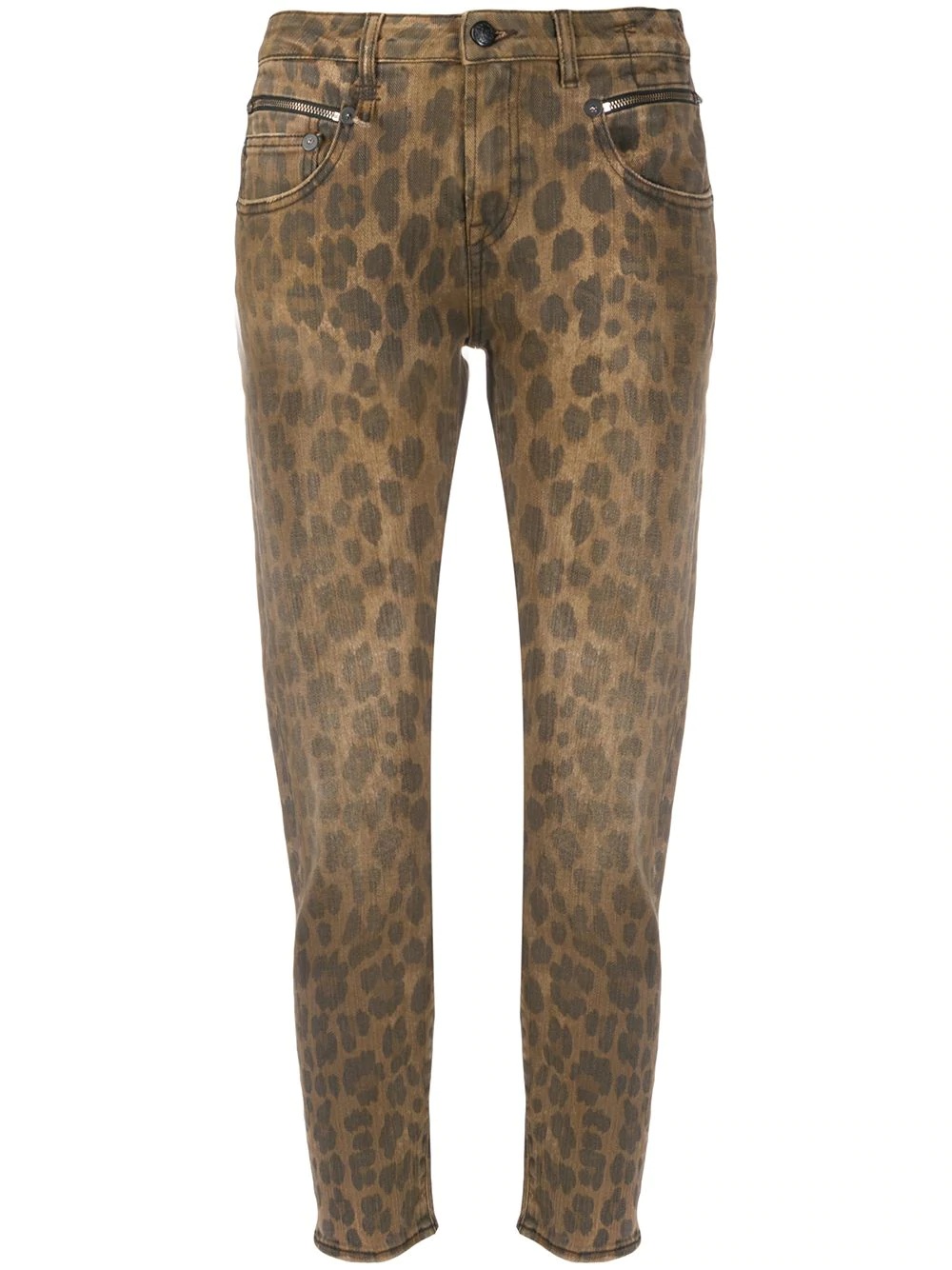 leopard print skinny jeans - 1