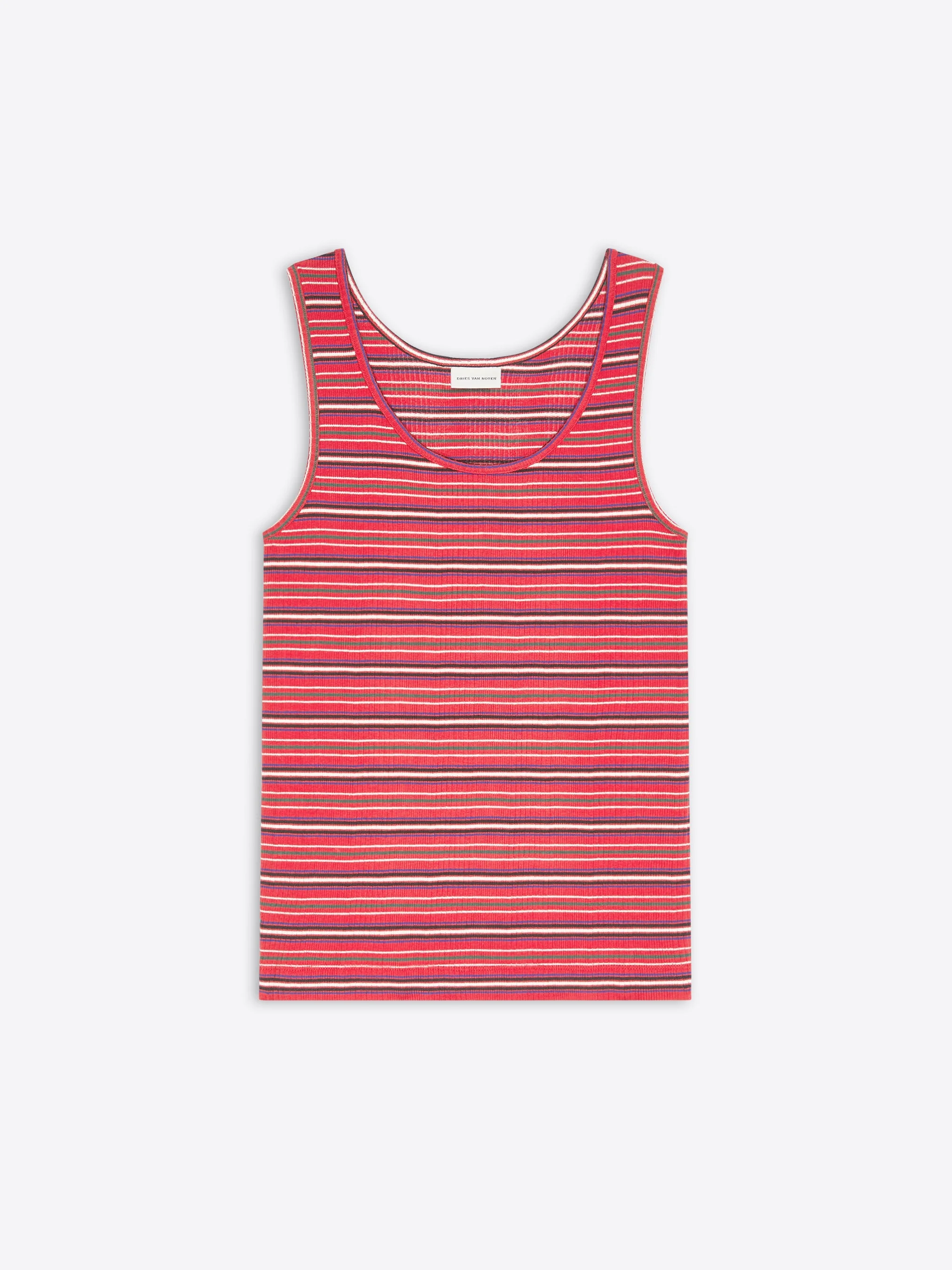 RIBBED COTTON TANK TOP - 1