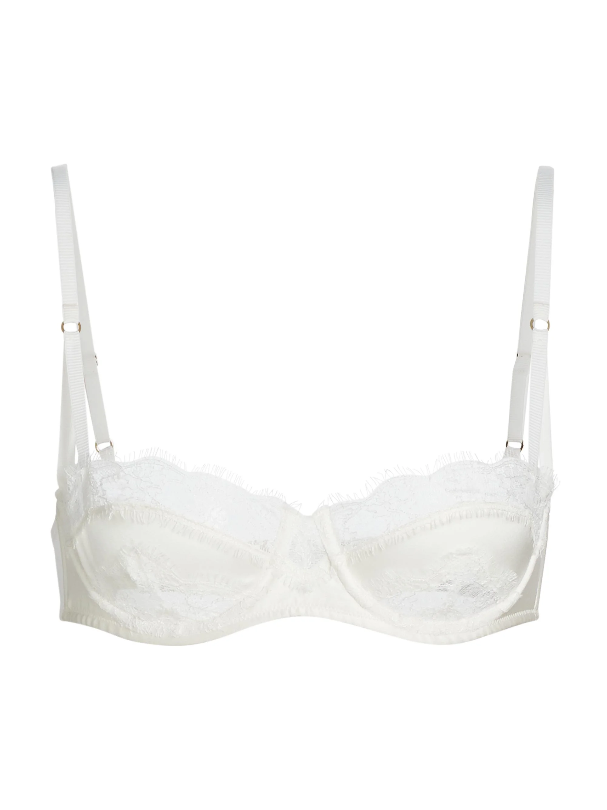 Women's Lace Inset Balconette Bra - Ivory - 1