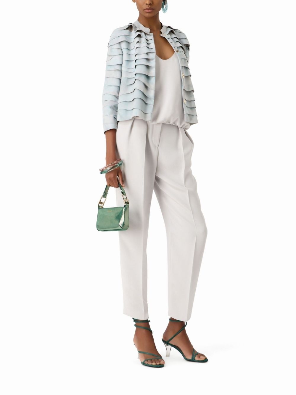 Tシャツ・カットソー GIORGIO ARMANI MAROCAIN GLITTERY SILK SLEEVELESS TOP GIORGIO ARMANI Tank Top | spinnaker | REVERSIBLE