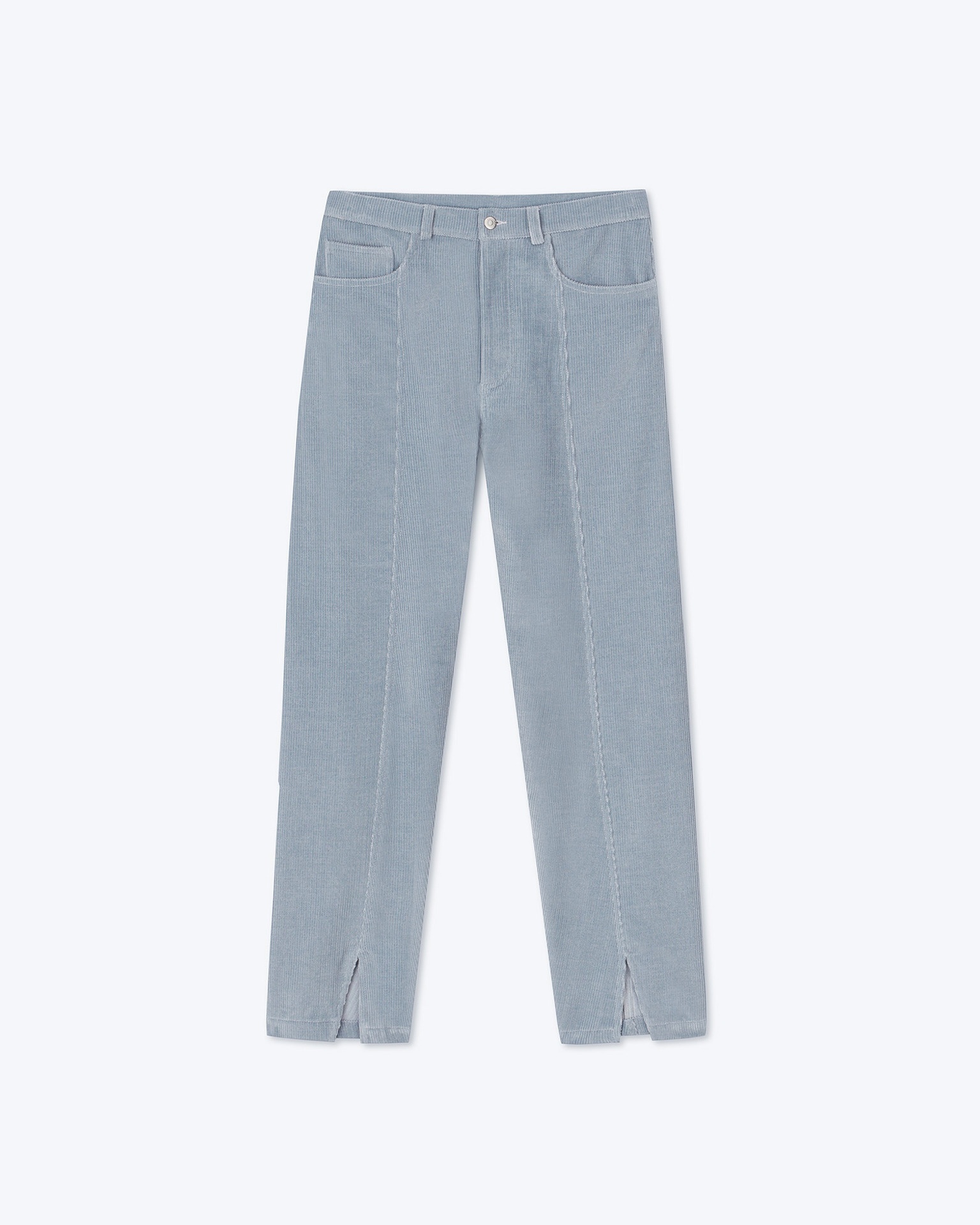 TIBES - Split hem trousers - Sky blue - 1