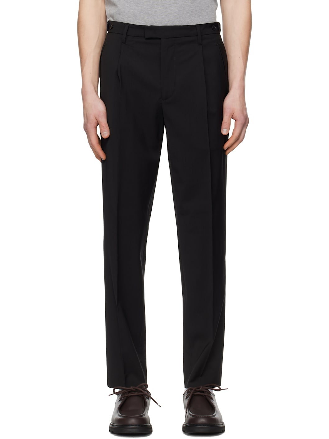 Black Masco Tropical Trousers - 1