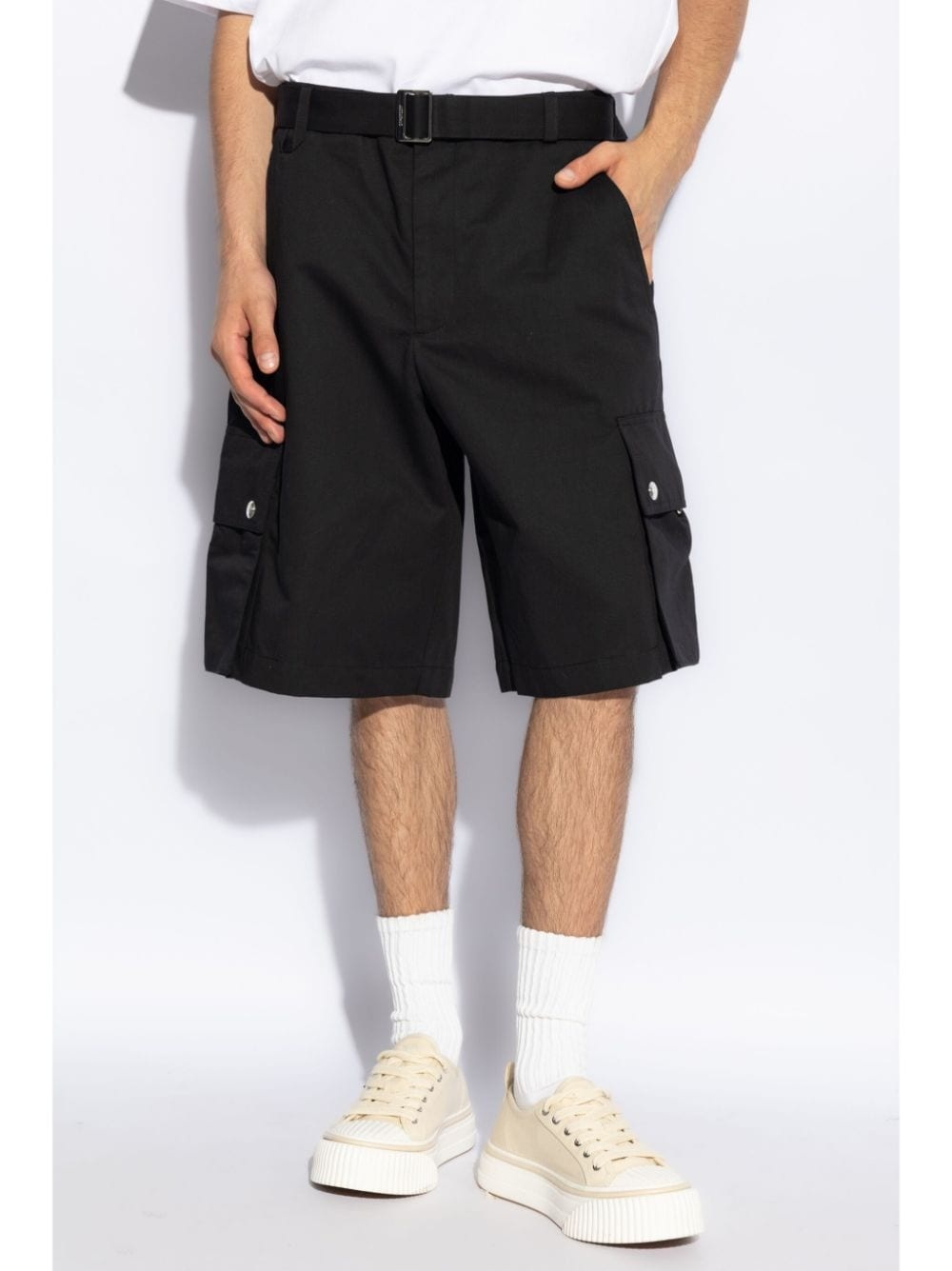 belted cargo shorts - 3