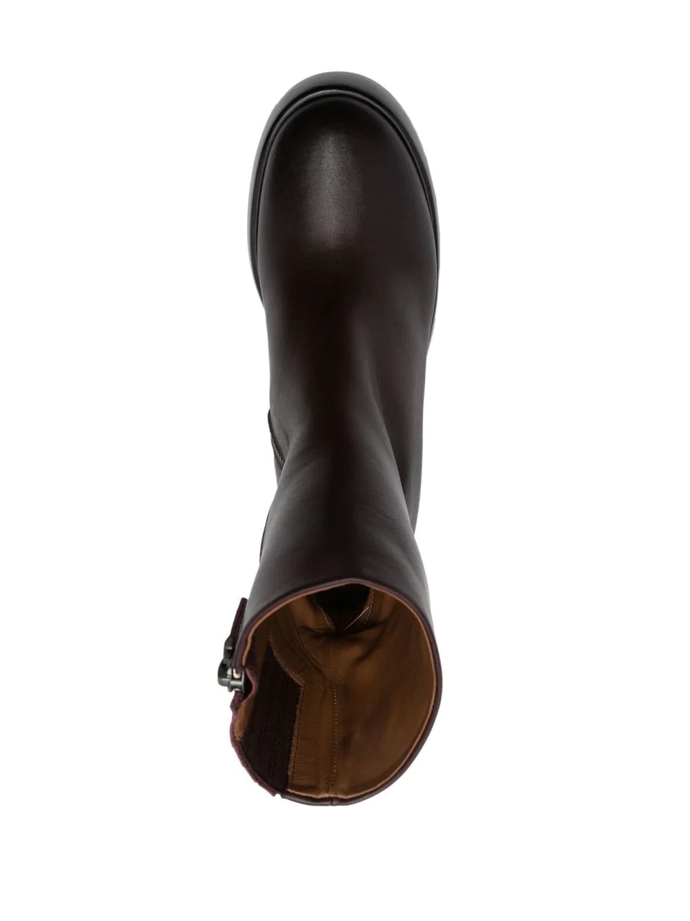 platform leather boots - 5