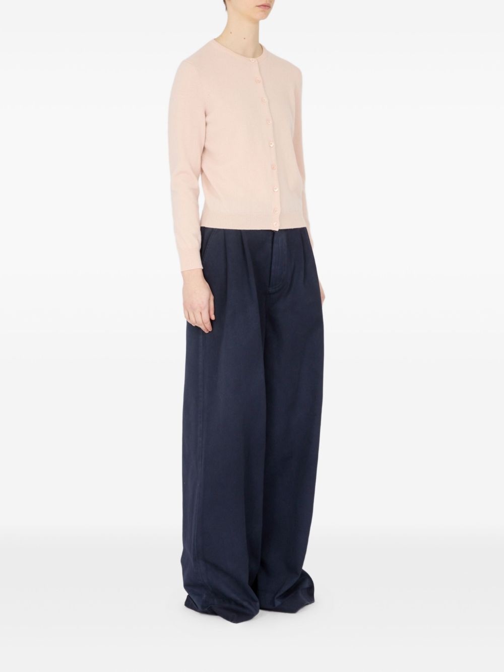 button-front wool cardigan - 3