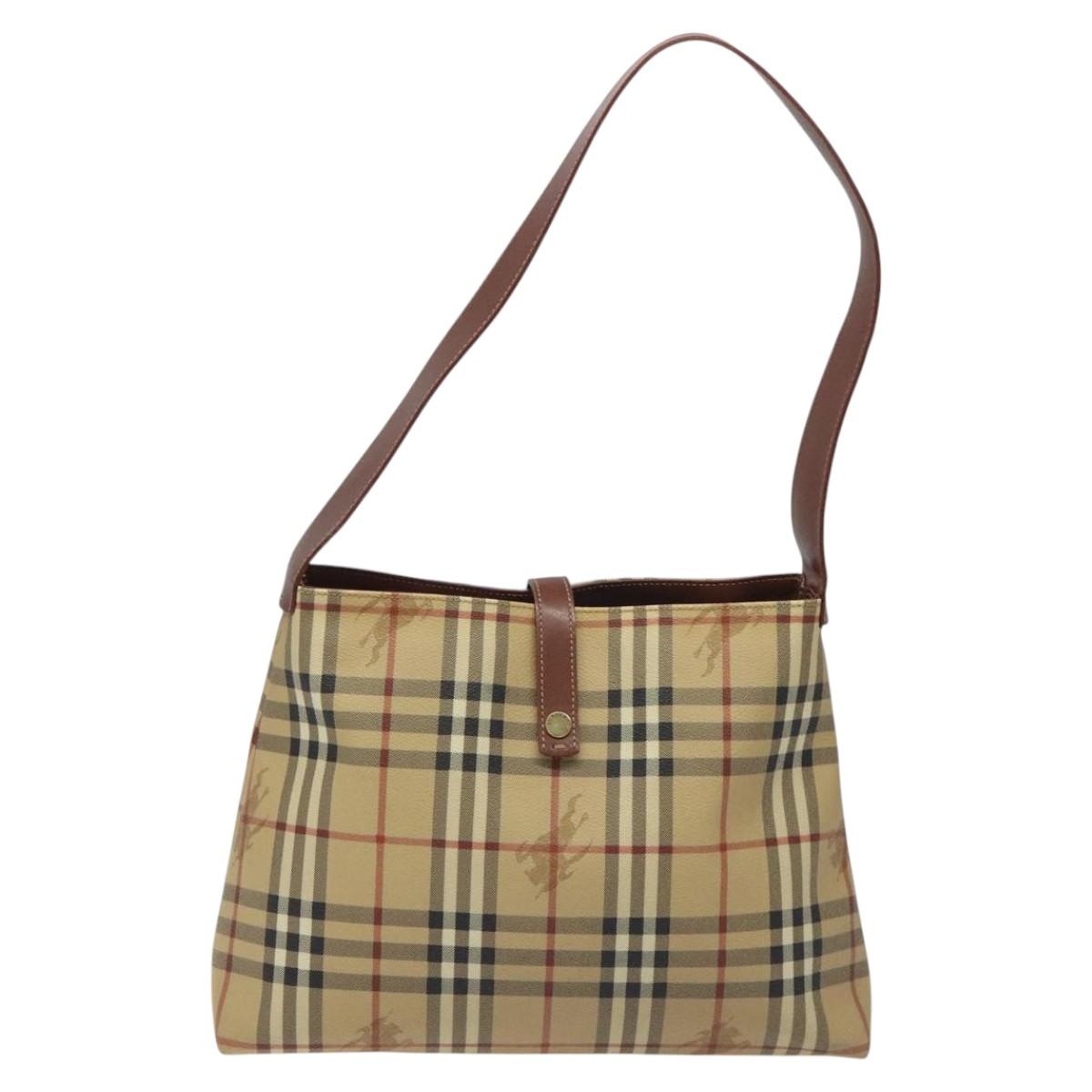 Burberry Nova Check Shoulder Bag Pvc Beige - 13