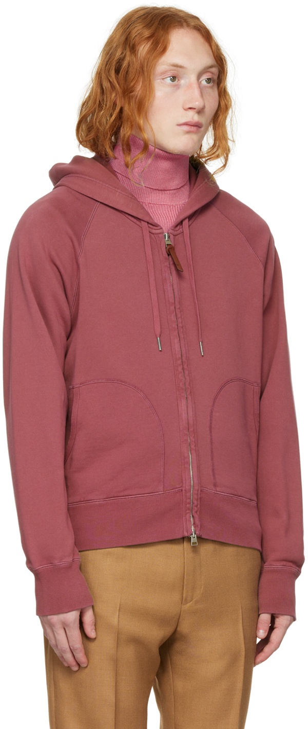 Burgundy Garment-Dyed Hoodie - 2