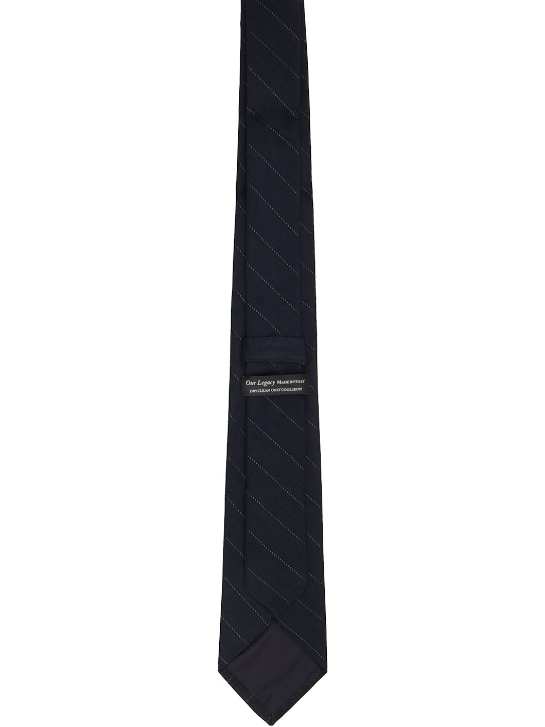 Navy Pinstripe Tie - 2