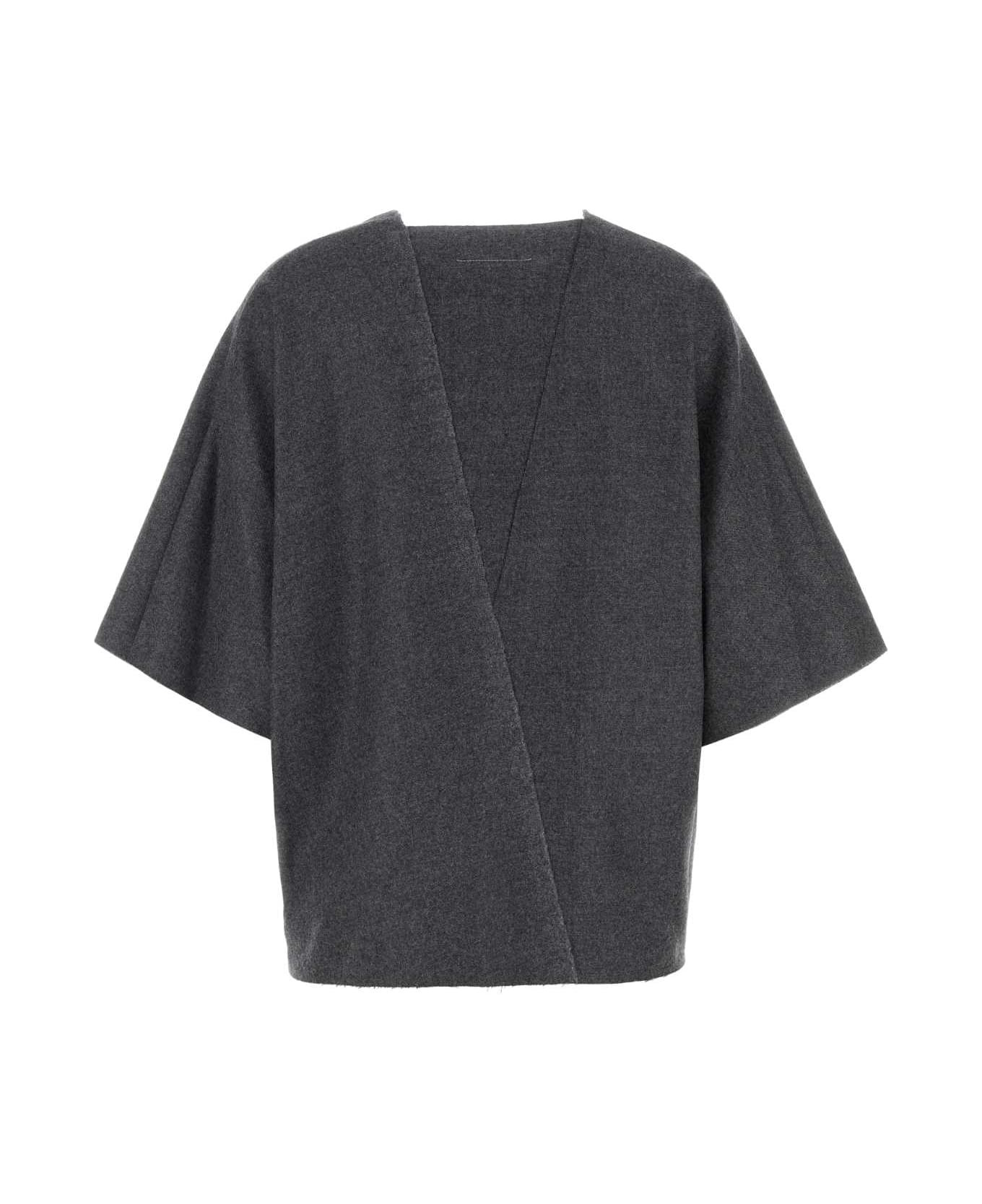 Dark Grey Wool Top - 2