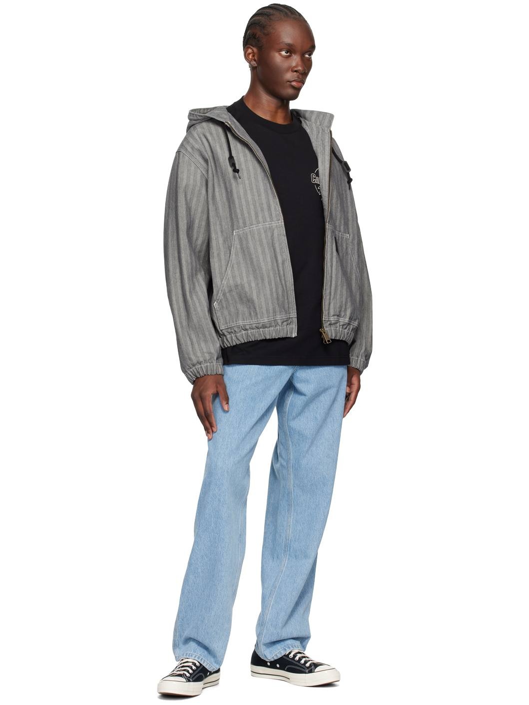 Blue Single Knee Jeans - 4