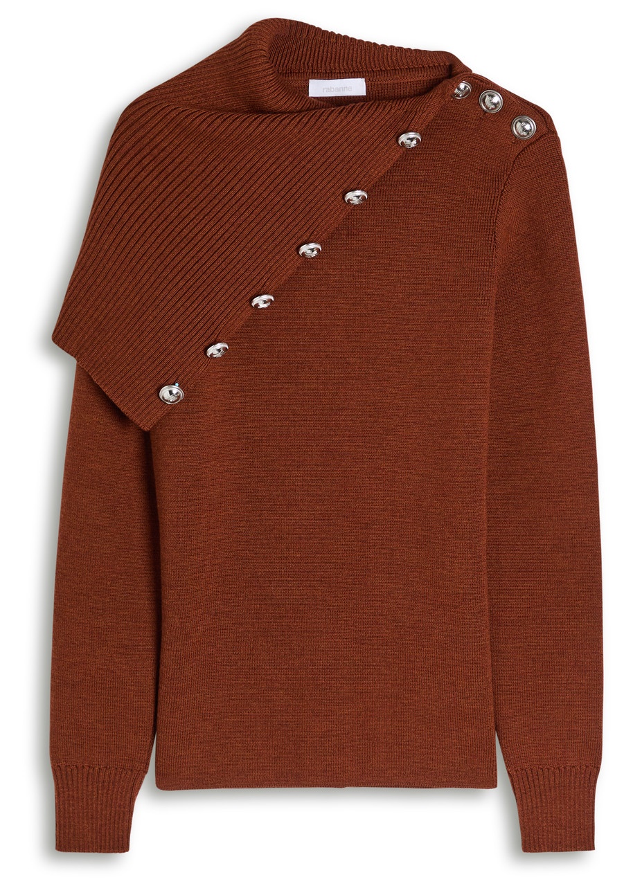 Rabanne Asymmetric Wool Jumper - 1