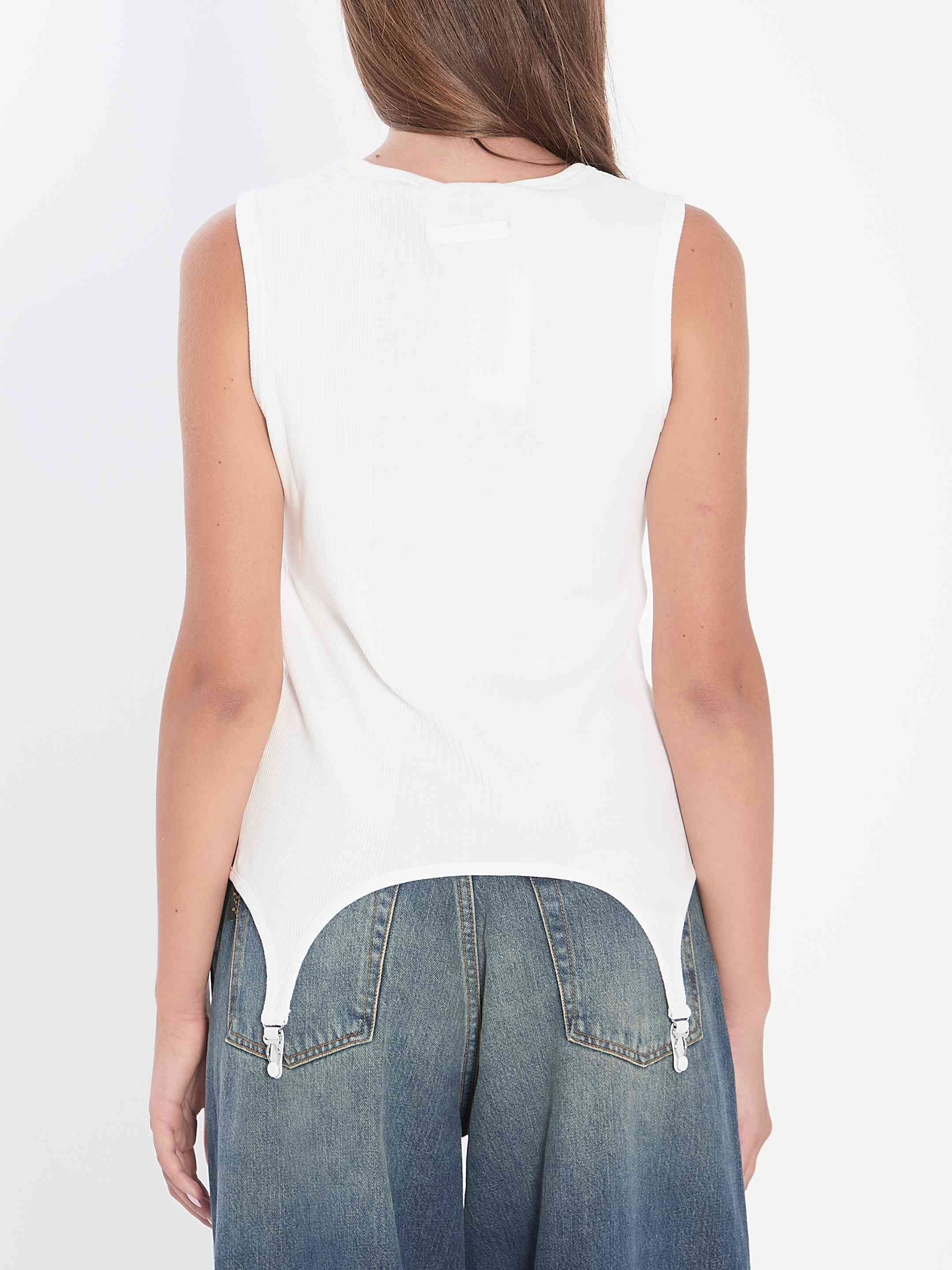 Jean Paul Gaultier Women Tank Top With Lingerie Garter - 4