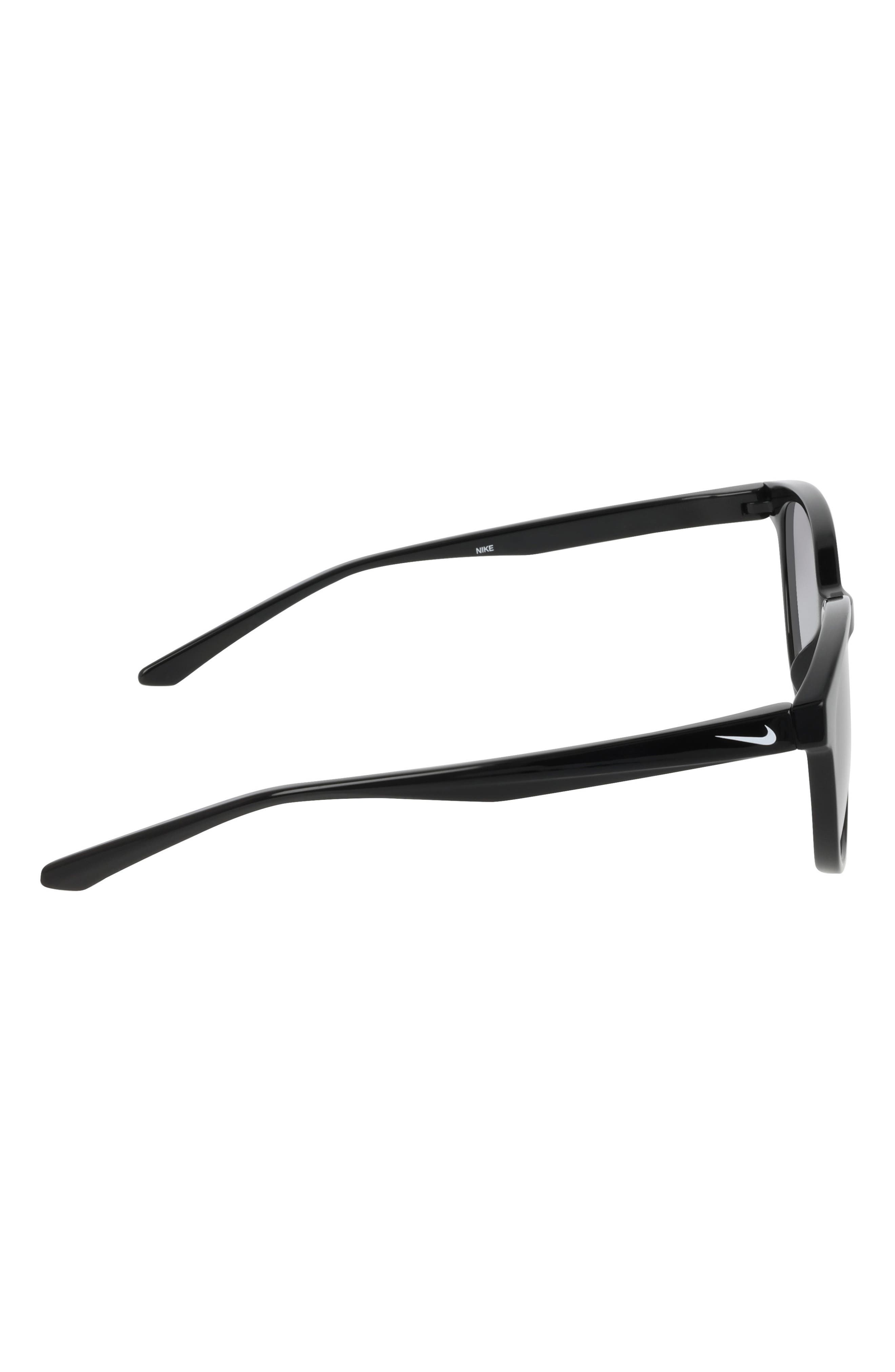 Nike Vital Trend 55mm Gradient Round Sunglasses in Black /Smoke Gradient at Nordstrom - 8
