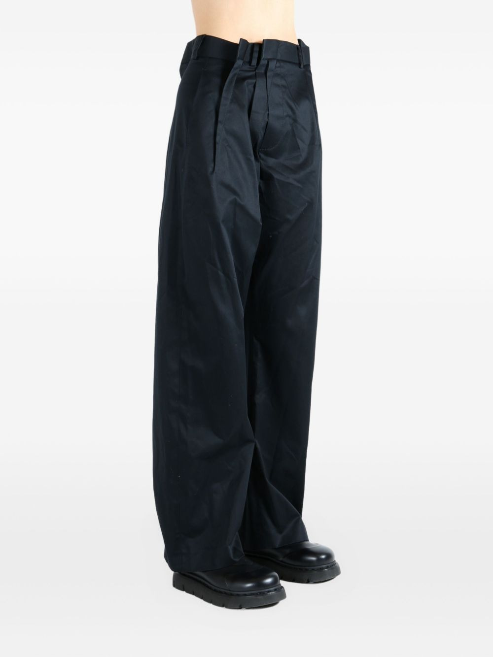 pleated-front trousers - 3