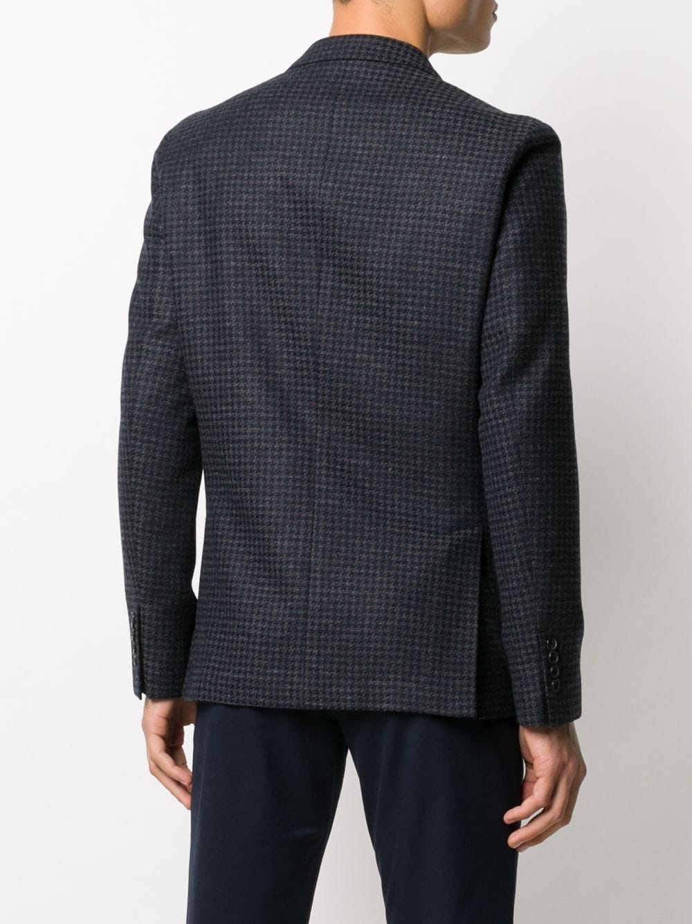 houndstooth single-breasted jacket - 4