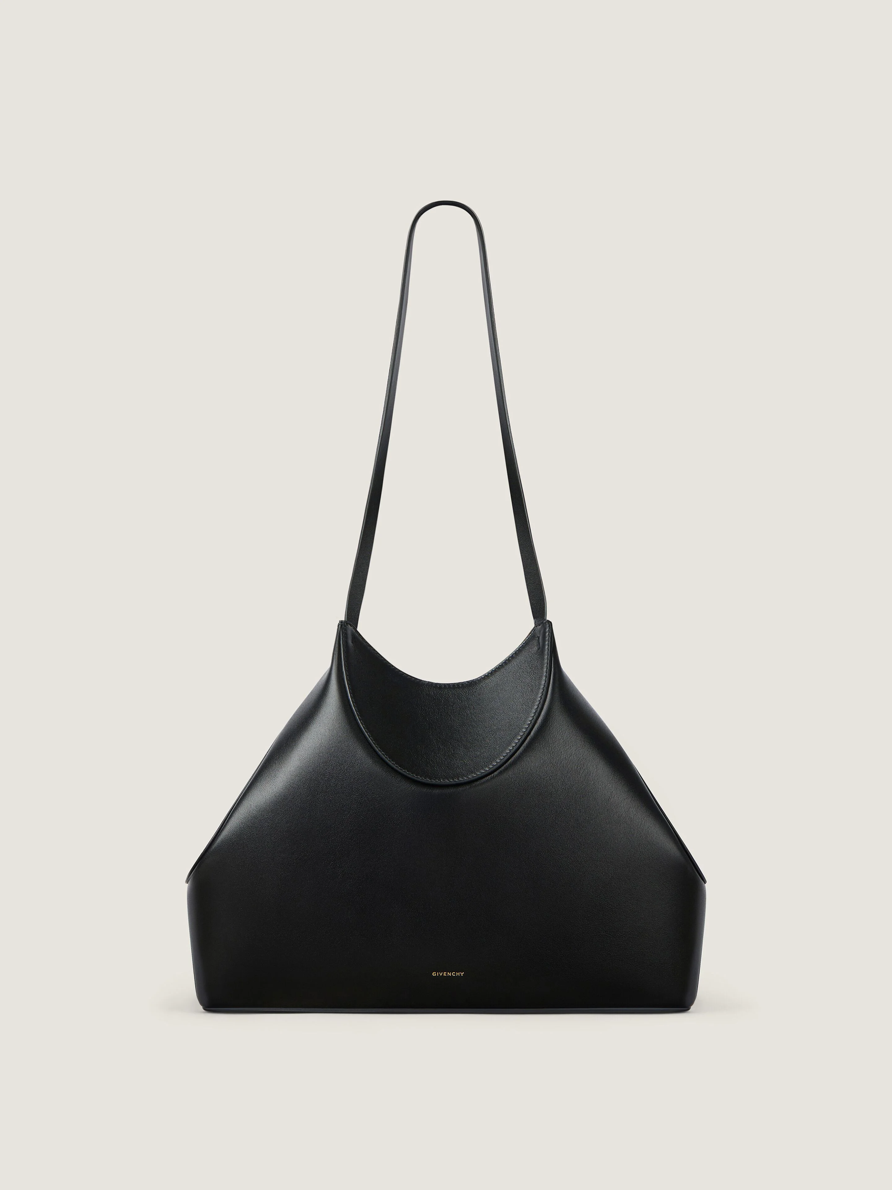 SMALL FACET TOTE BAG IN GRAINED LEATHER - 1