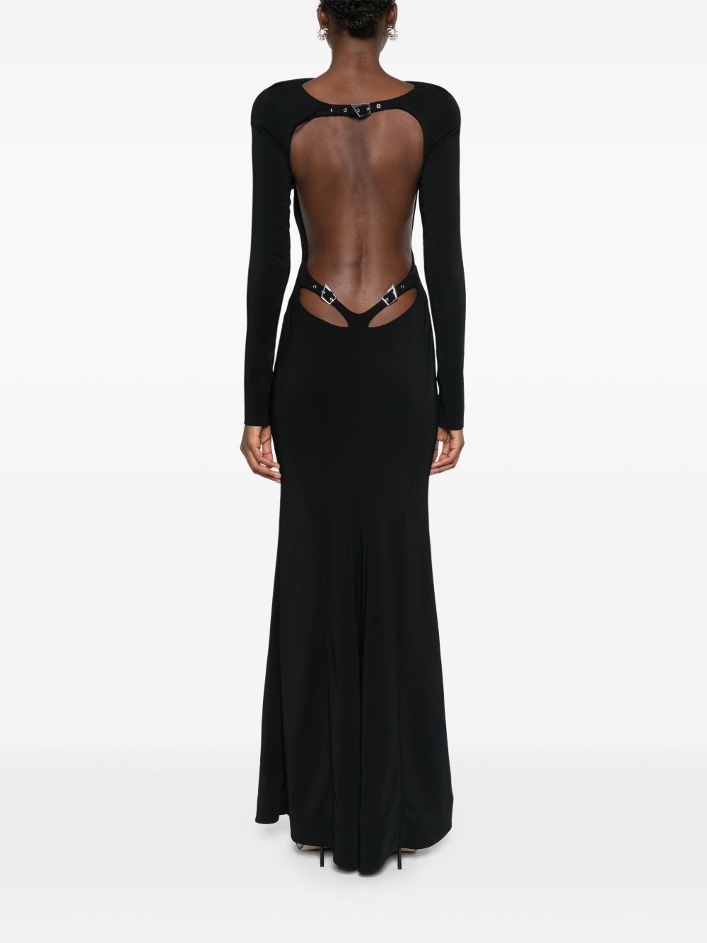 backless crepe gown - 4