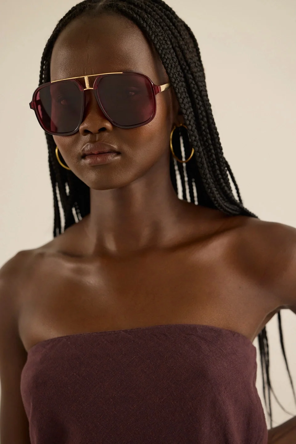 Janis Detail Aviator Sunglasses - 1