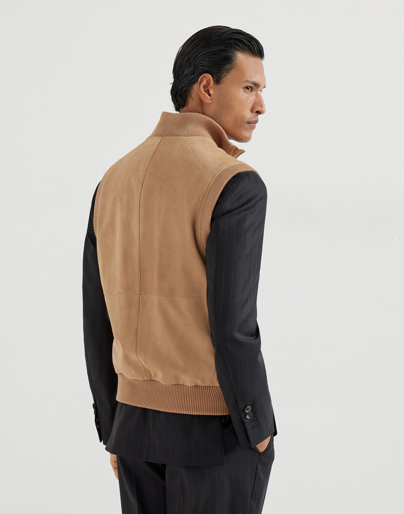 Brunello Cucinelli Suede vest with Thermore® padding outlook