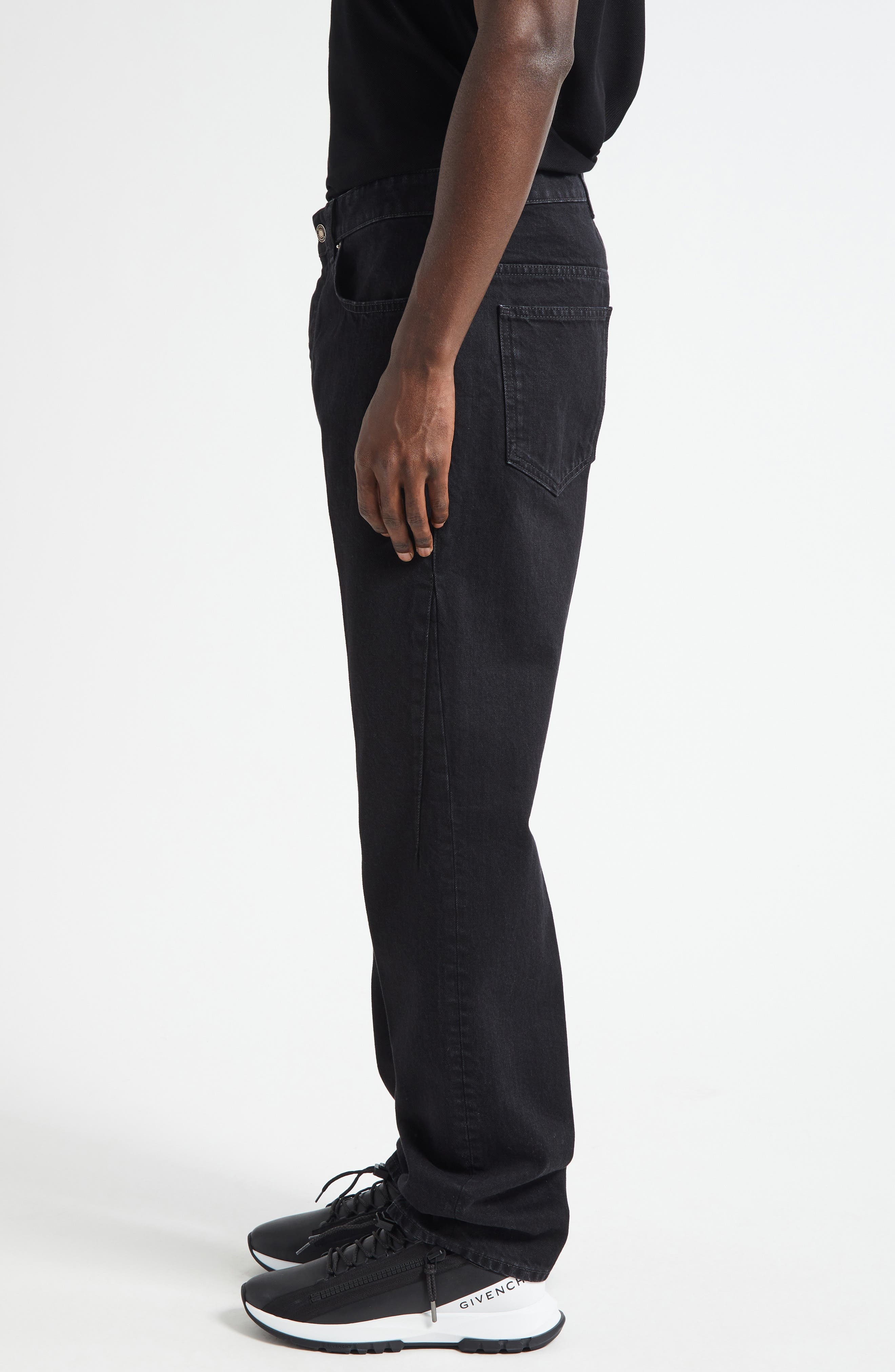 Givenchy Straight Leg Jeans in Black at Nordstrom - 4