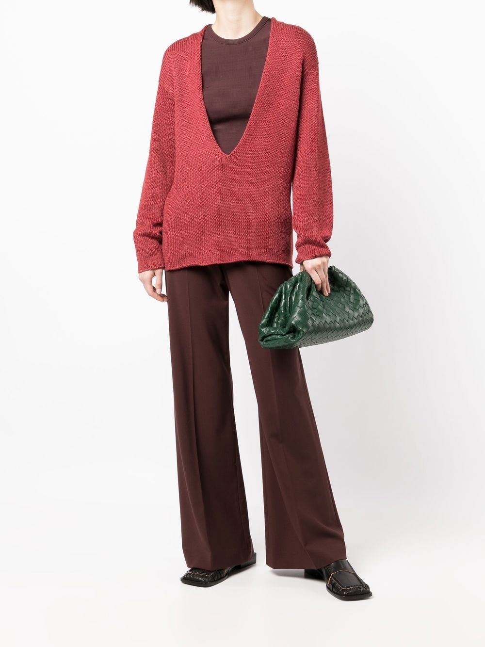 Hermès Spring 2000 Martin Margiela Jane Birkin Burgundy Silk Vareuse Knit Sweater S - 12