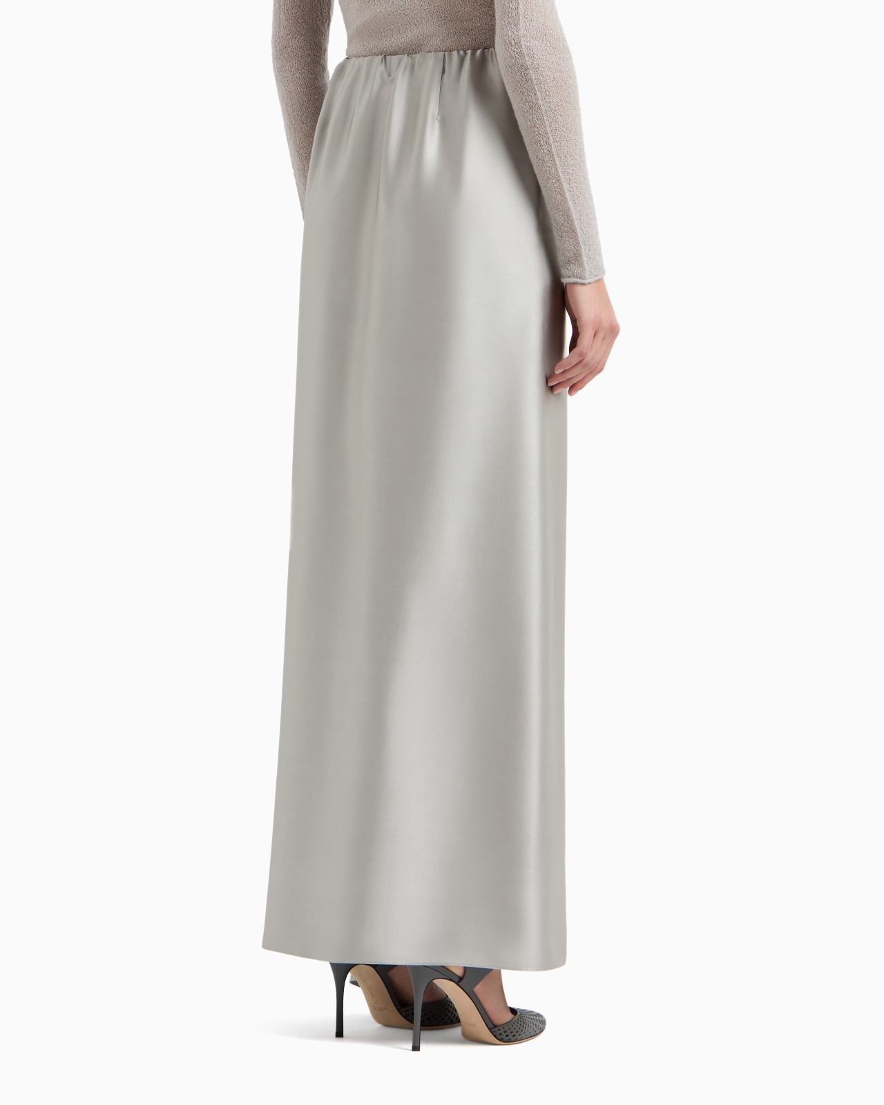 LONG SKIRT IN DOUBLE SILK SATIN - 3