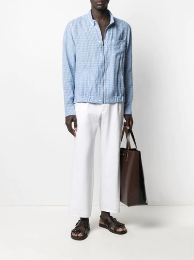 JACQUEMUS Le Blouson grid-print shirt outlook