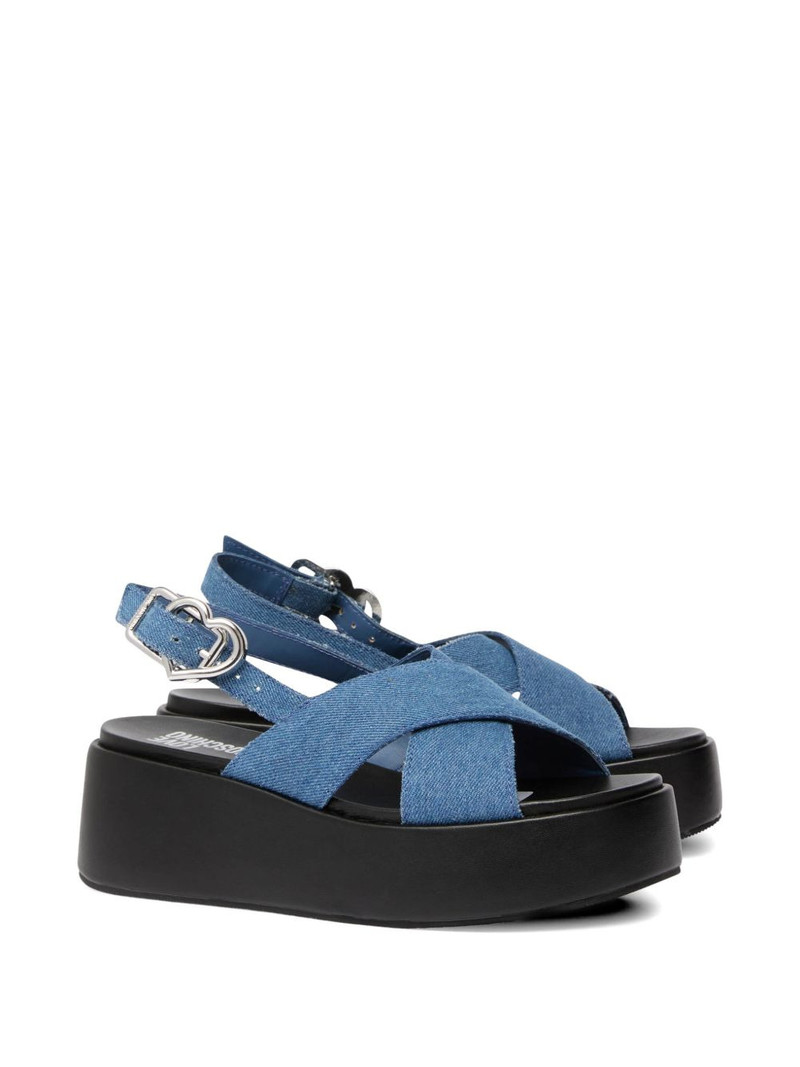 Moschino criss cross buckle sandals outlook