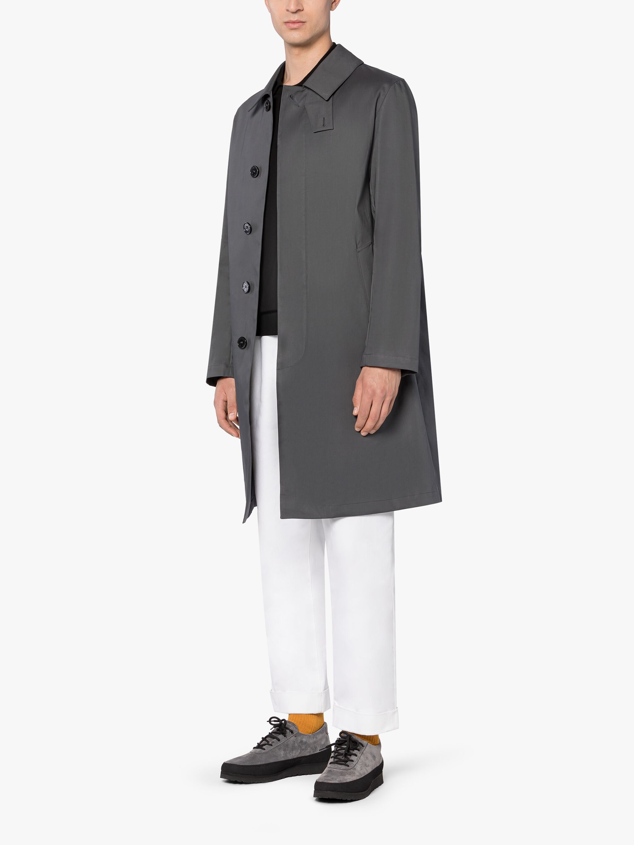 MANCHESTER GREY RAINTEC COTTON 3/4 COAT - 4
