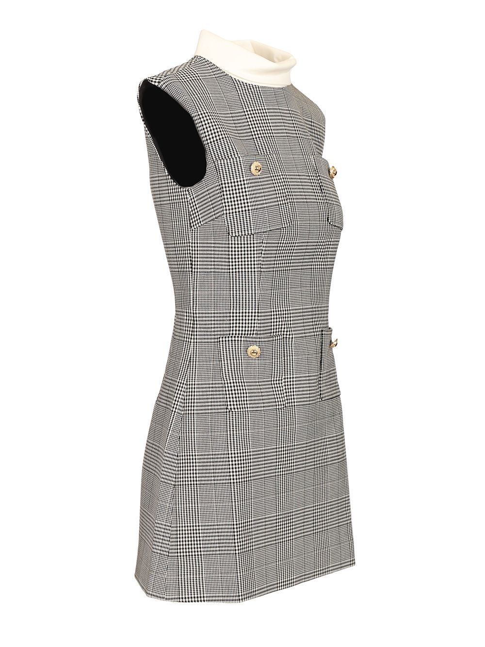 Sleeveless Prince Of Wales Check Mini Dress Dresses Multicolor - 3
