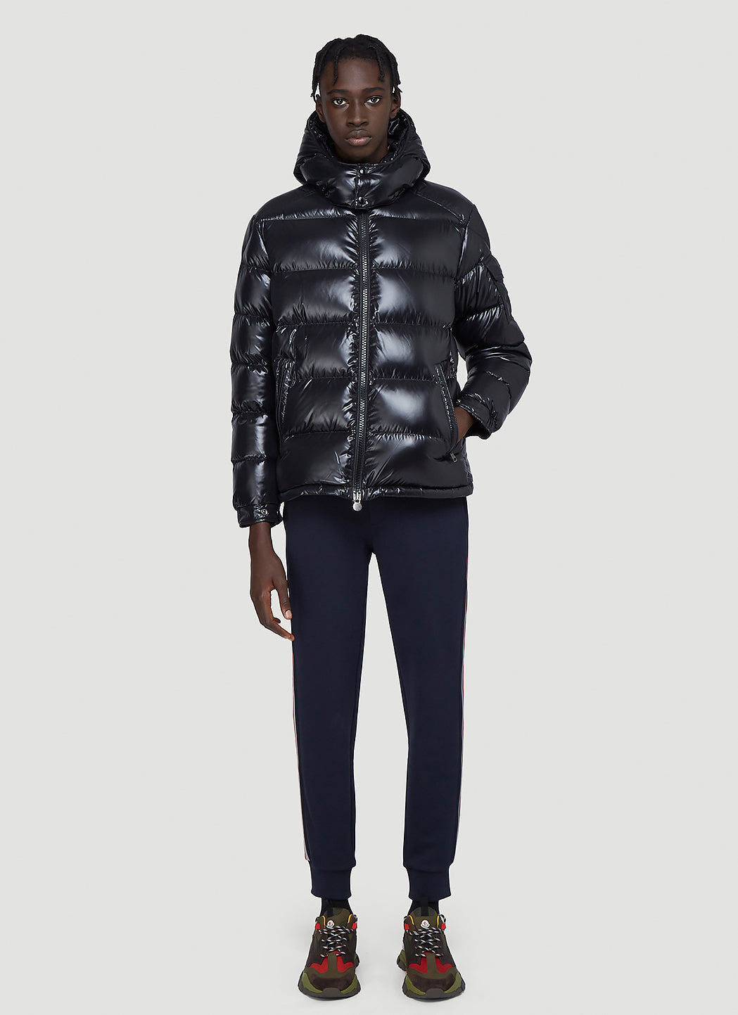 Moncler Men Detachable Hood Padded Down Jacket - 2